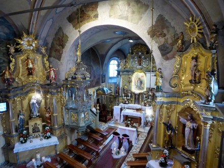 Barokowy wystrój kościoła w Krempachach. fot. Wojciech Goj