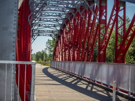Cyklotrasa - historický most cez rieku Czarny Dunajec