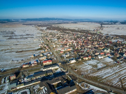 Letecké snímky obce Czarny Dunajec