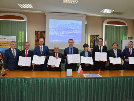Podpisanie umowy partnerskiej dotyczącej realizacji 3. etapu Szlaku wokół Tatr, 15.10.2018 r.