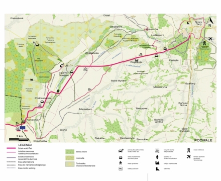 Szczegółowe mapy tras rowerowych wybudowanych w ramach projektu